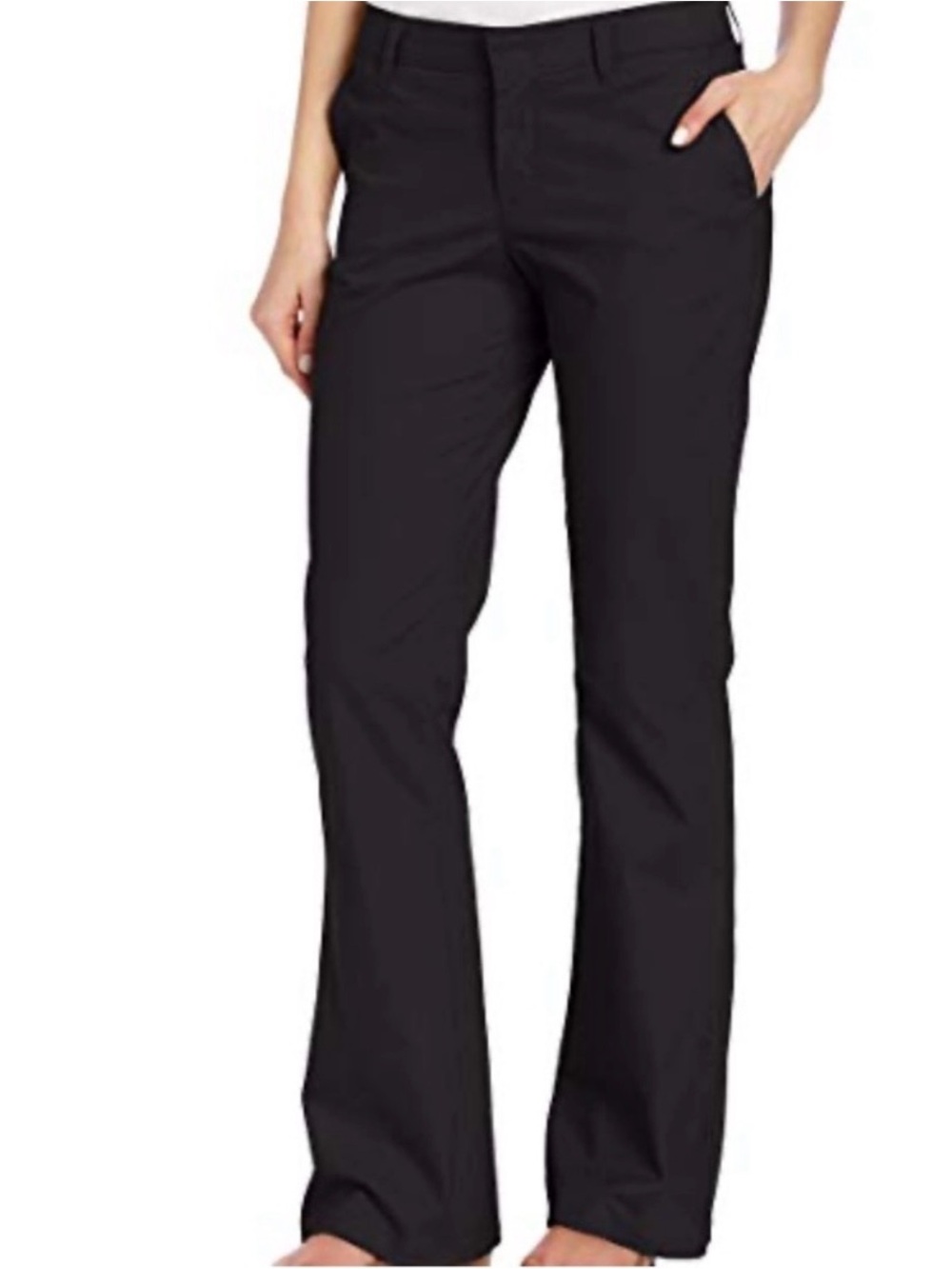 Dickies Women's Black Slim Boot-Cut Work Pants 12